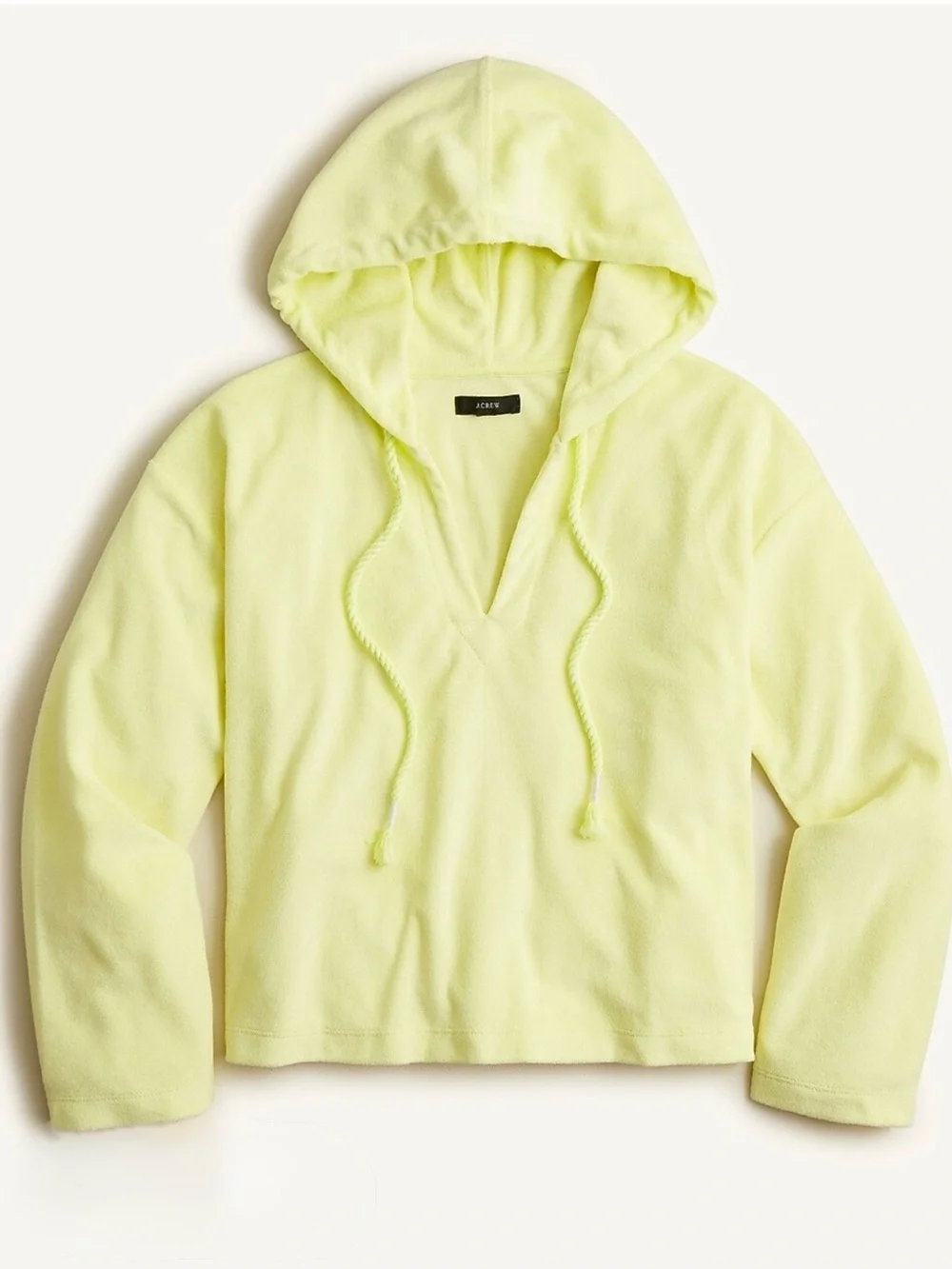 J.Crew Neon Yellow Terry Hoodie Cover Up Set S